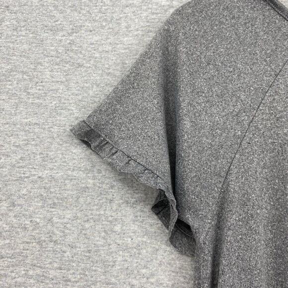 Ninexis Dress Womens Medium Gray Ragland Short Sleeve Ruffled Asymmetrical Hem - Picture 9 of 14